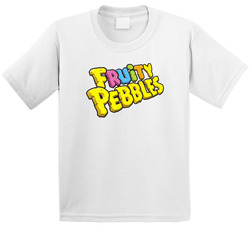 Fruity Pebbles Logo Greatest Cereal Of All Time Breakfast Fan Foodie Toddler Youth Kids T Shirt