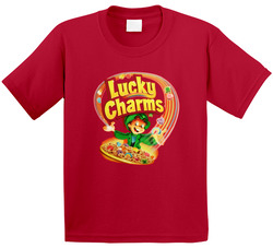 Lucky Charms Cereal Morning Breakfast Marshmallow Toddler Youth Kids T Shirt