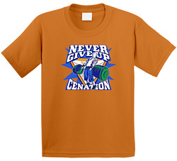 John Cena Never Give Up Cenation Wrestler Toddler Youth Kids T Shirt