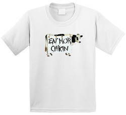 Chick Fil A Cow Eat Mor Chickin Funny Fast Food Mascot Toddler Youth Kids T Shirt