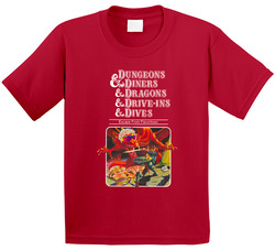 Dungeons Diners Dragons Drive Ins Dives Funny Toddler Youth Kids T Shirt