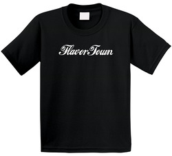 Flavortown Logo Parody Guy Fieri Cooking Chef Food Show Host Toddler Youth Kids T Shirt