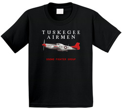 Red Tails Tuskegee Airmen 332nd Fighter Group Logo World War Movie Cool Toddler Youth Kids T Shirt