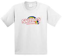 Skittles Taste The Rainbow Most Memorable Ad Slogan Toddler Youth Kids T Shirt