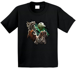 Three Ewok Moon Funny Star Wars Parody Joke Toddler Youth Kids T Shirt