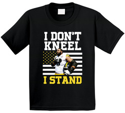 Dont Kneel I Stand Pittsburgh Football Alejandro Villanueva Usa Anthem Toddler Youth Kids T Shirt
