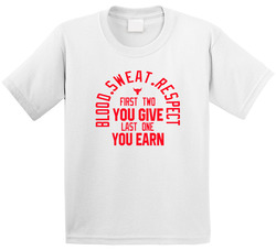 Blood Sweat Respect The Rock Fitness Fan Toddler Youth Kids T Shirt