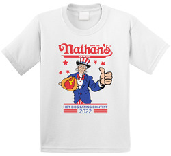 Nathan's Famous Hot Dog Eating Contest Joey Chestnut 2022 Toddler Youth Kids T Shirt