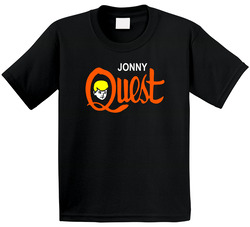 Jonny Quest Tv Cartoon Retro Black Toddler Youth Kids T Shirt