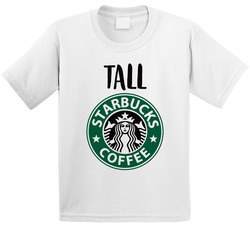 Starbucks Tall Drink Funny Halloween Group Costume Toddler Youth Kids T Shirt