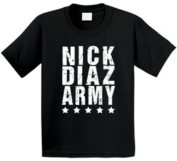 Nick Diaz Army Mma Fight Fan Toddler Youth Kids T Shirt