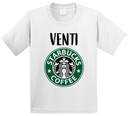 Starbucks Venti Drink Funny Halloween Group Costume Toddler Youth Kids T Shirt