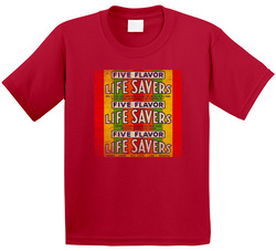 Five Flavor Life Savers Candy Retro Look Toddler Youth Kids T Shirt
