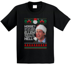 Threshold Of Hell National Lampoons Christmas Vacation Ugly Sweater Toddler Youth Kids T Shirt