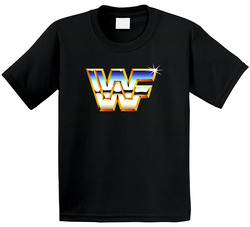 Wwf World Wrestling Federation Shiny Retro Logo Fan Toddler Youth Kids T Shirt