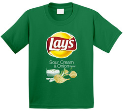 Lay's Sour Cream And Onion Potato Chips Bag Costume Toddler Youth Kids T Shirt