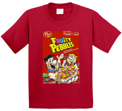 Fruity Pebbles Box Greatest Cereal Of All Time Breakfast Fan Foodie Toddler Youth Kids T Shirt