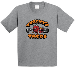 Torchy's Tacos Tex Mex Grill Mexican Food Restaurant Logo Toddler Youth Kids T Shirt