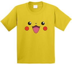 Pikachu Face Halloween Costume Toddler Youth Kids T Shirt