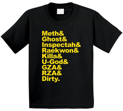 Meth & Ghost & Inspectah Wu Tang Clan Members Rap Toddler Youth Kids T Shirt