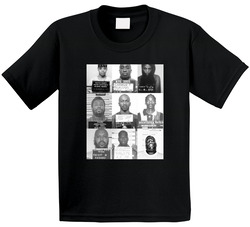 Famous Rappers Mugshot Collage Rap Hip Hop Music Fan Toddler Youth Kids T Shirt