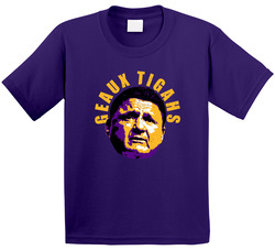 Geaux Tigahs Ed Orgeron Lsu Football Coach Fan Toddler Youth Kids T Shirt