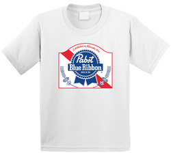 Pabst Blue Ribbon Beer 80s Retro Toddler Youth Kids T Shirt