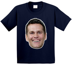 Tom Brady Face Head Cut Out Toddler Youth Kids T Shirt