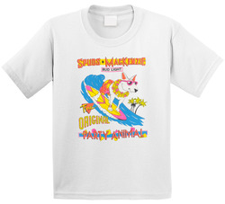 Spuds Mackenzie Bud Light The Orginal Party Animal Toddler Youth Kids T Shirt