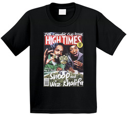 Wiz Khalifa And Snoop Mac And Devin High Times Magazine Stoner Toddler Youth Kids T Shirt