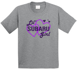 Lil Subaru Girl Ladies Heart Car Lover Toddler Youth Kids T Shirt