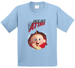 Jack Jack Attack Incredibles 2 Baby Powers Movie Fan Toddler Youth Kids T Shirt