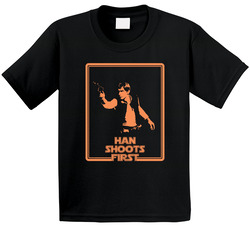 Han Shot First Funny Star Wars Movie Toddler Youth Kids T Shirt