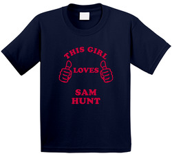 Sam Hunt This Girl Loves Football Sports New England Toddler Youth Kids T Shirt