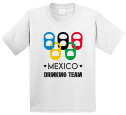 Mexico Drinking Team Olympic Ring Beer Tab Games Toddler Youth Kids T Shirt