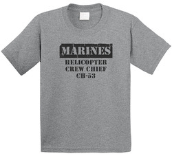 Helicopter Crew Chief Ch-53 Marines Toddler Youth Kids T Shirt