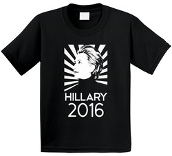 Hillary Clinton Silhouette Burst 2016 Presidential Campaign Toddler Youth Kids T Shirt