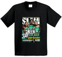 Slam Magazine Issue 119 Ray Allen Kevin Garnett Paul Pierce Popular Basketball Magazine Grunge Look Toddler Youth Kids T Shirt