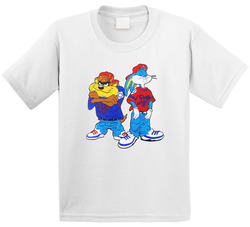 Bugs Bunny Tazmanian Devil Hip Hop Characters Toddler Youth Kids T Shirt