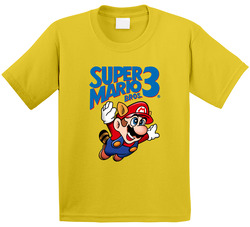 Nintendo NES Super Mario Bros 3 Retro 90s Video Game Cover Toddler Youth Kids T Shirt