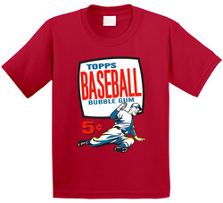 Topps Baseball Card Bubble Gum Toddler Youth Kids T Shirt
