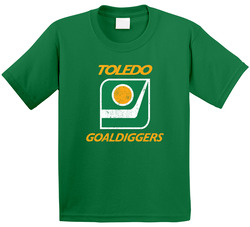 Toledo Goaldiggers Retro Hockey Logo Toddler Youth Kids T Shirt