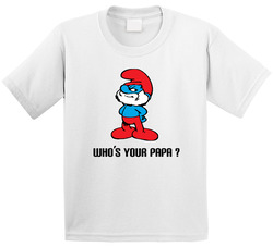 Papa Smurf Retro Smurf Cartoon Toddler Youth Kids T Shirt