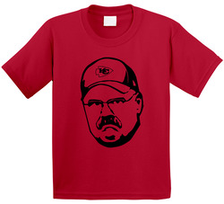 Andy Reid Kansas City Cartoon Head Toddler Youth Kids T Shirt