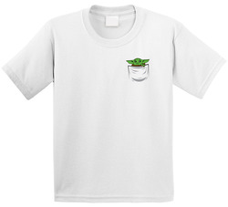 Baby Yoda In A Pocket Cute Star Wars The Mandalorian Fan Toddler Youth Kids T Shirt