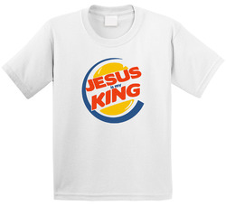 Jesus Is My King Burger King Logo Parody Toddler Youth Kids T Shirt