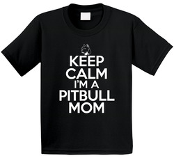 Keep Calm Im A Pitbull Mom Dog Lover Toddler Youth Kids T Shirt