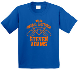 Steven Adams This Girl Loves Heart Oklahoma City Basketball Toddler Youth Kids T Shirt