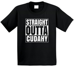 Straight Outta Cudahy Wisconsin City Compton Parody Grunge Toddler Youth Kids T Shirt