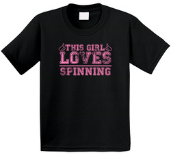This Girl Thumbs Spinning Favorite Sport Toddler Youth Kids T Shirt